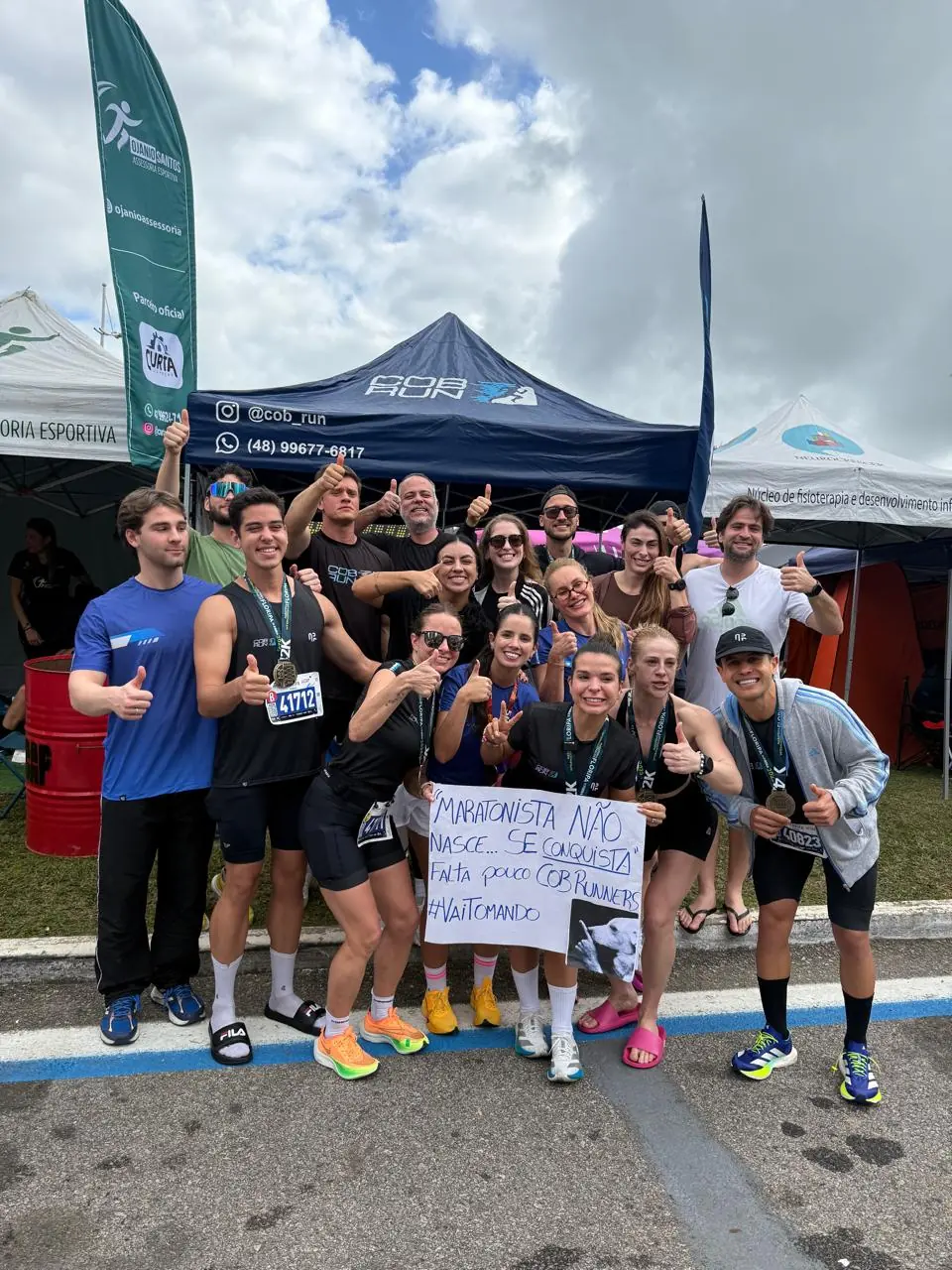 Equipe COB Run no dia da maratona